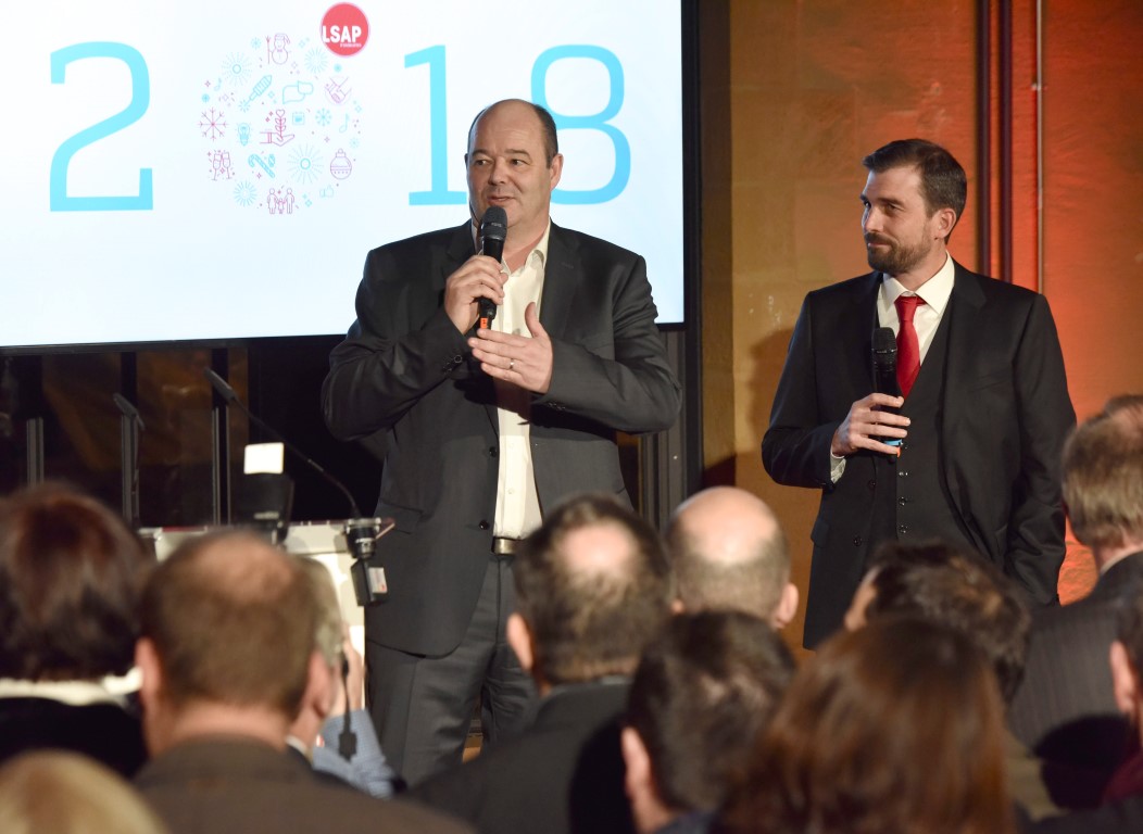 20180109 ar,Luxembourg,Bonnevoie,Rotondes,pot du nouvel an,LSAP,Claude Haagen et Yves Cruchten,Photo:©Editpress/AlainRischard