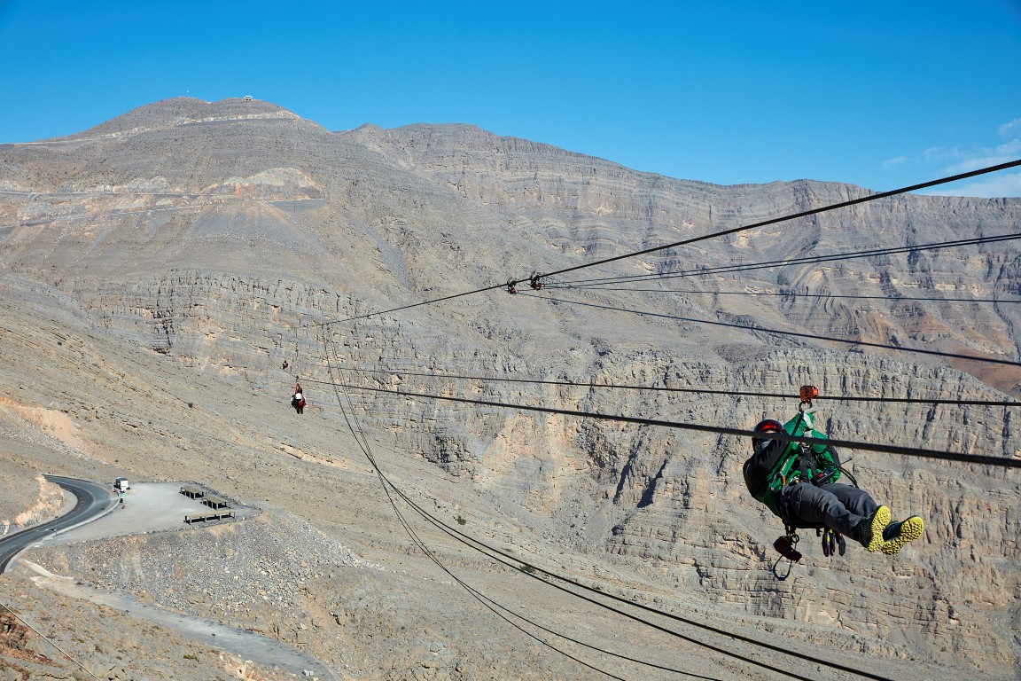 In Ras al Khaimah hat die längste Zipline der Welt eröffnet
