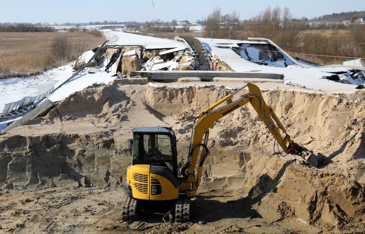 Abriss der A20 bei Tribsees beginnt nach Ostern