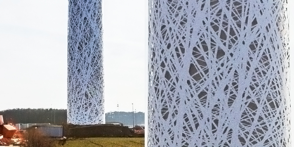 Der Wasserturm in Luxemburg-Gasperich von außen und innen