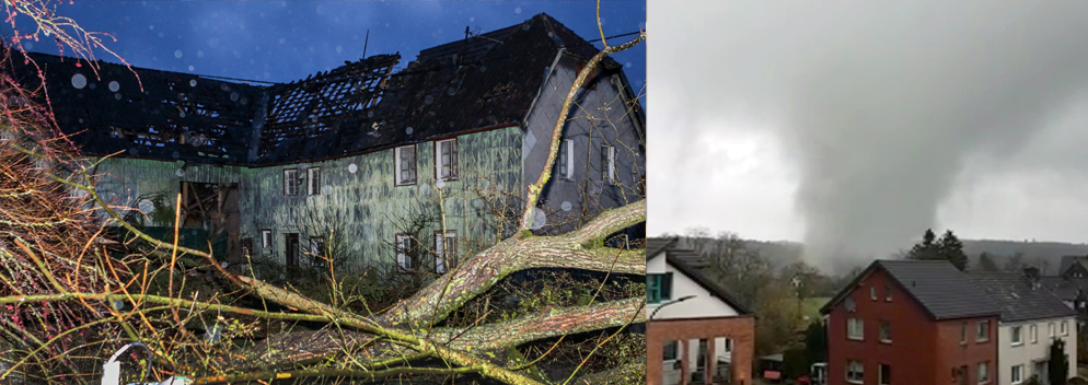 Ein Tornado verwüstet in der Eifel viele Häuser und verletzt fünf Menschen