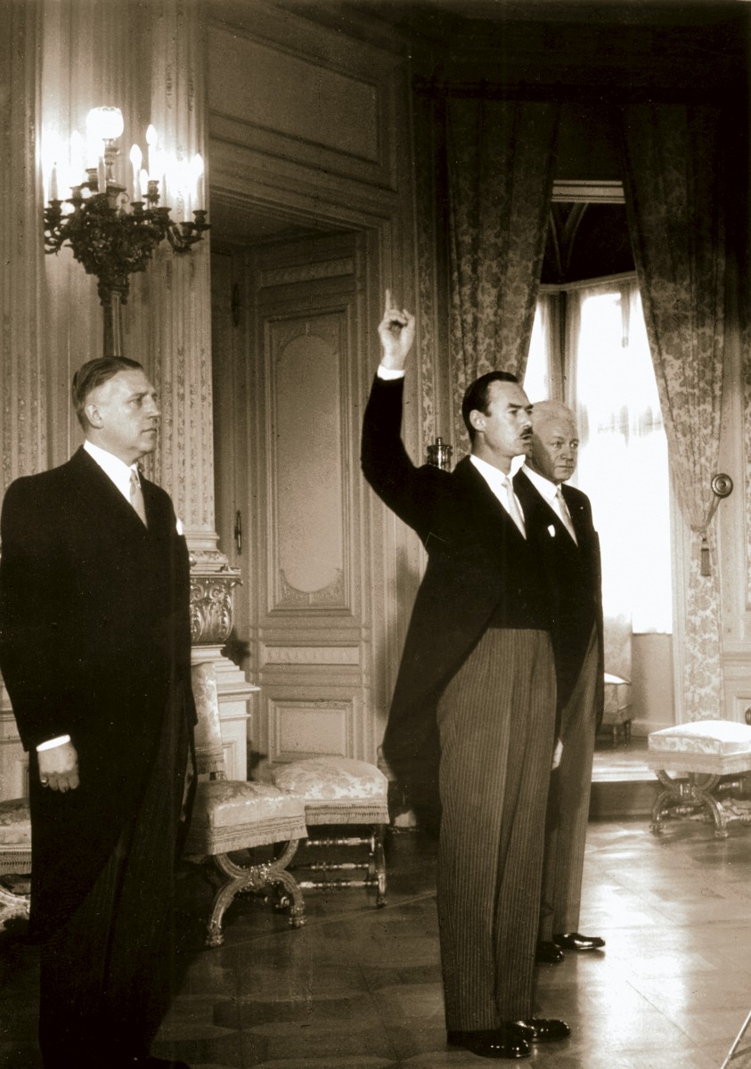 490_008_432663_Am 28. April 1961 ernennt Großherzogin Charlotte den Erbgroßherzog zum Lieutenant-Représentant