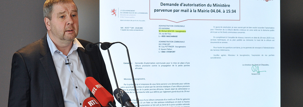 Zaun gegen die Schweinepest: Käerjenger Bürgermeister kritisiert Luxemburgs Regierung