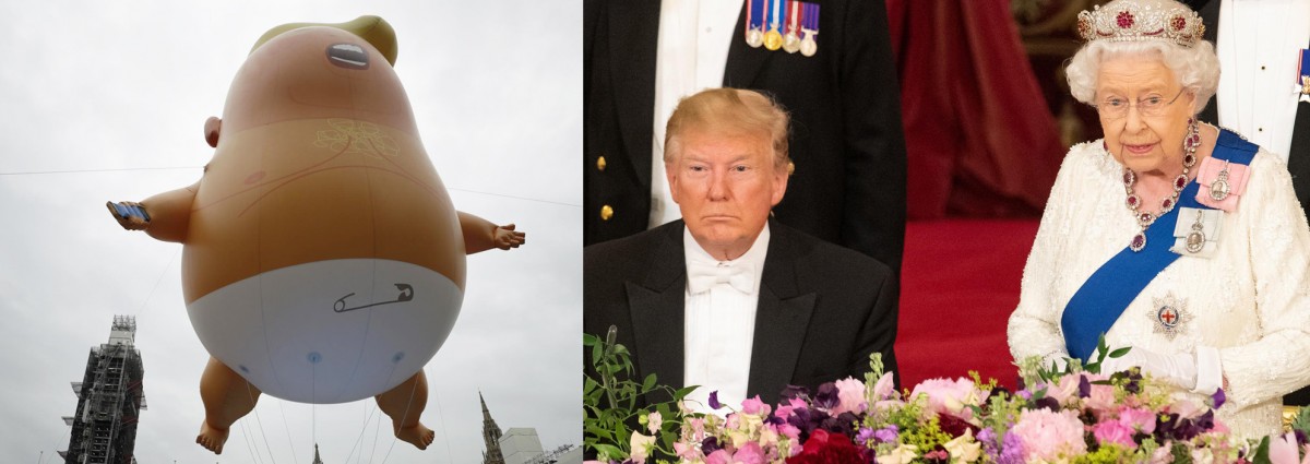 Trump als Baby und auf dem Gold-Klo in London: May lobt Freundschaft – und betont Differenzen mit Trump