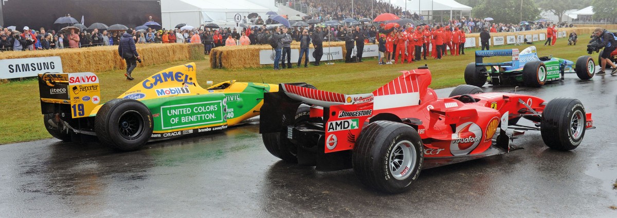 Michael Schumacher ovationné à Goodwood