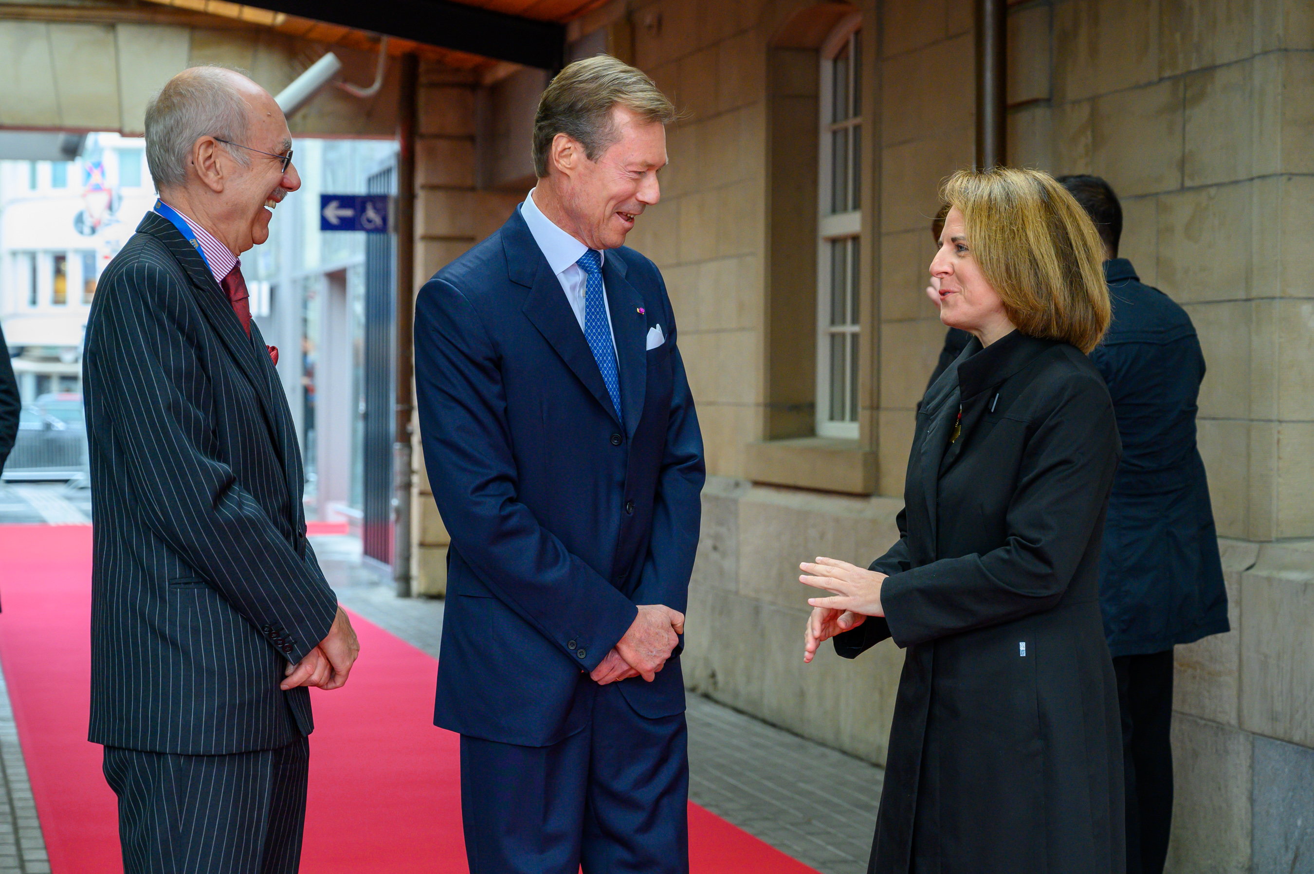Gare de Luxembourg – Quai – Arrivée du train royal à la gare de Luxembourg en provenance de Bruxelles