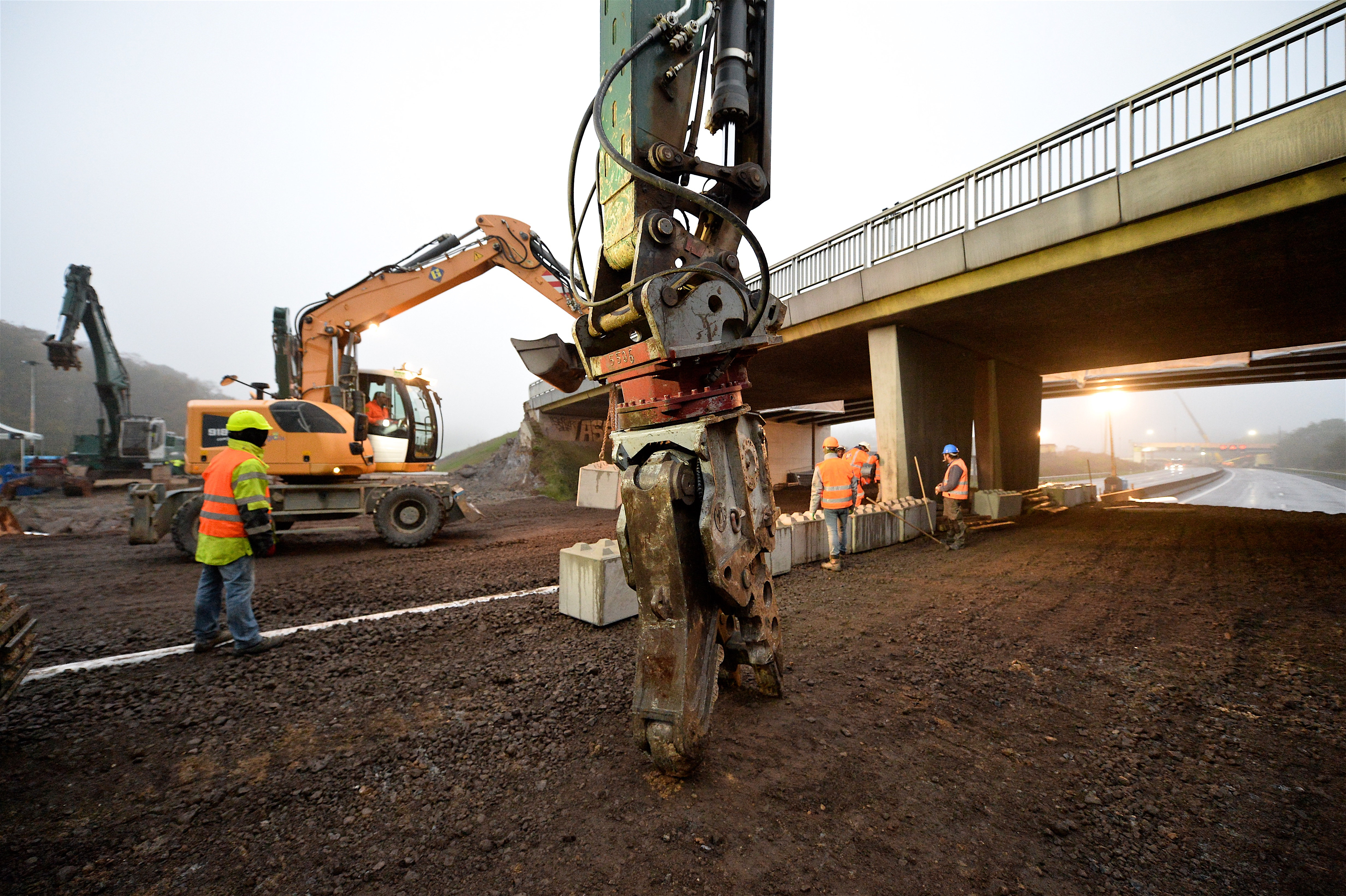 Travaux de démolition du pont sur l’A3 entre Kockelscheuer et B