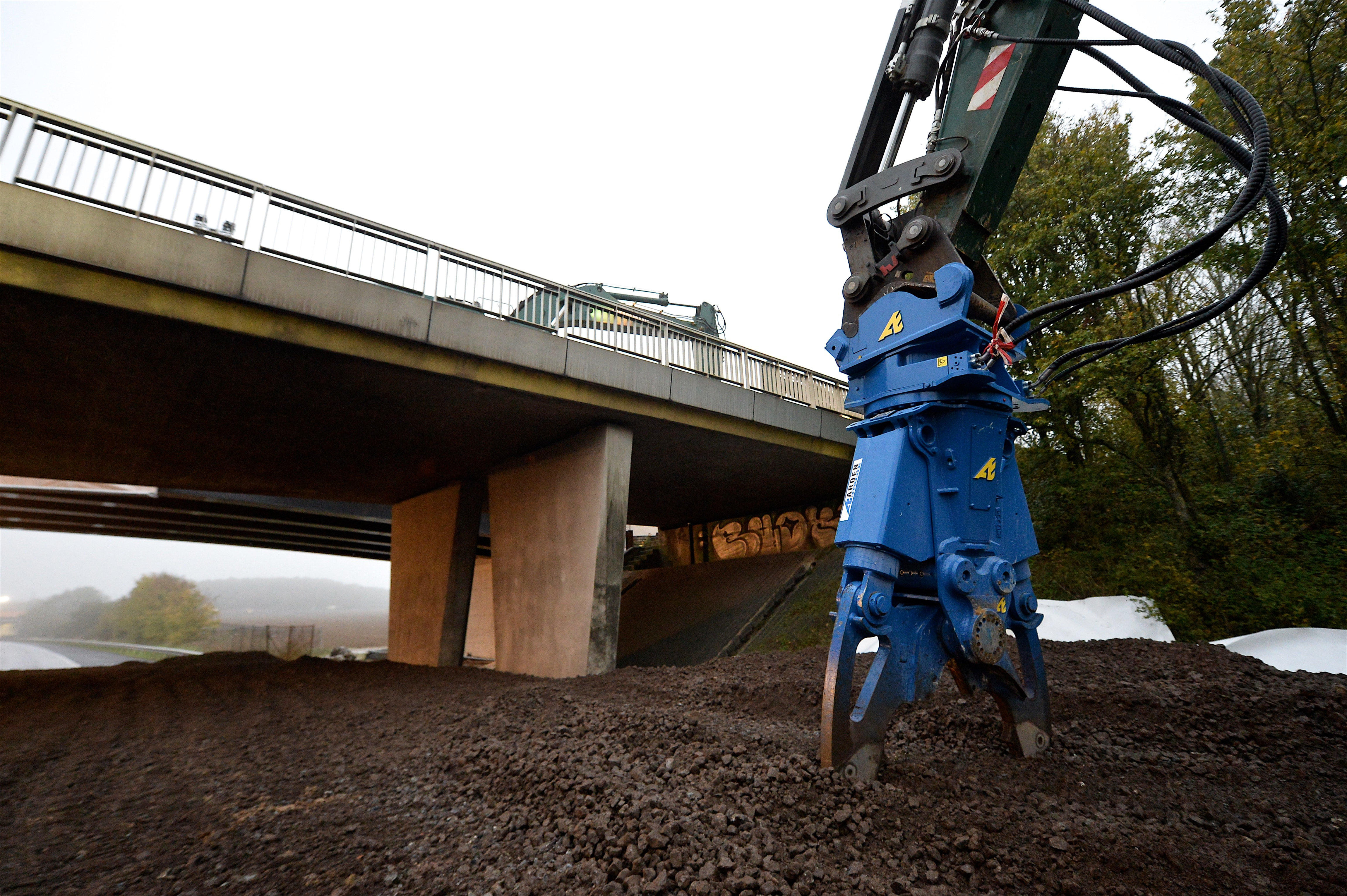 Travaux de démolition du pont sur l’A3 entre Kockelscheuer et B