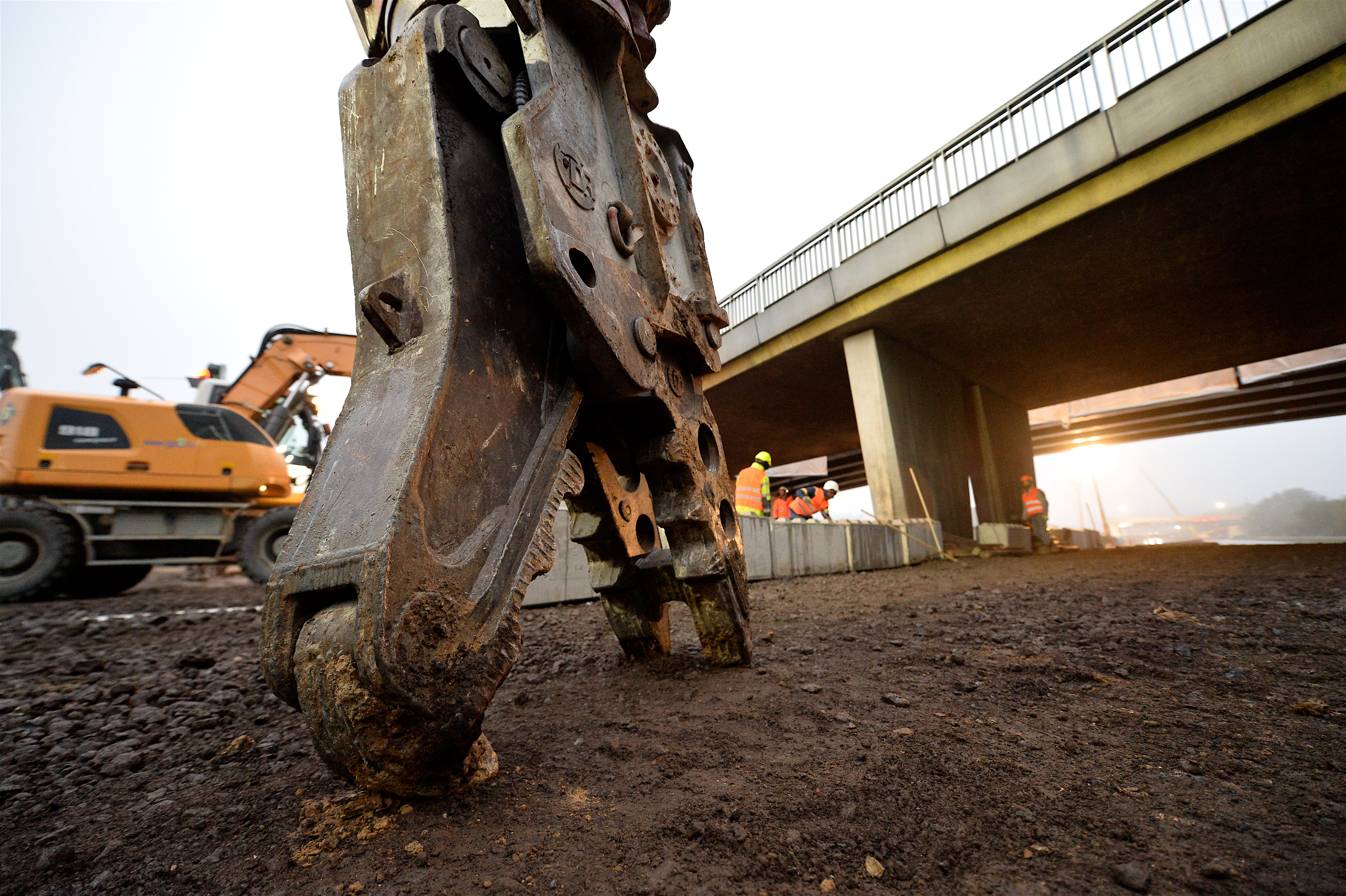 Travaux de démolition du pont sur l’A3 entre Kockelscheuer et B