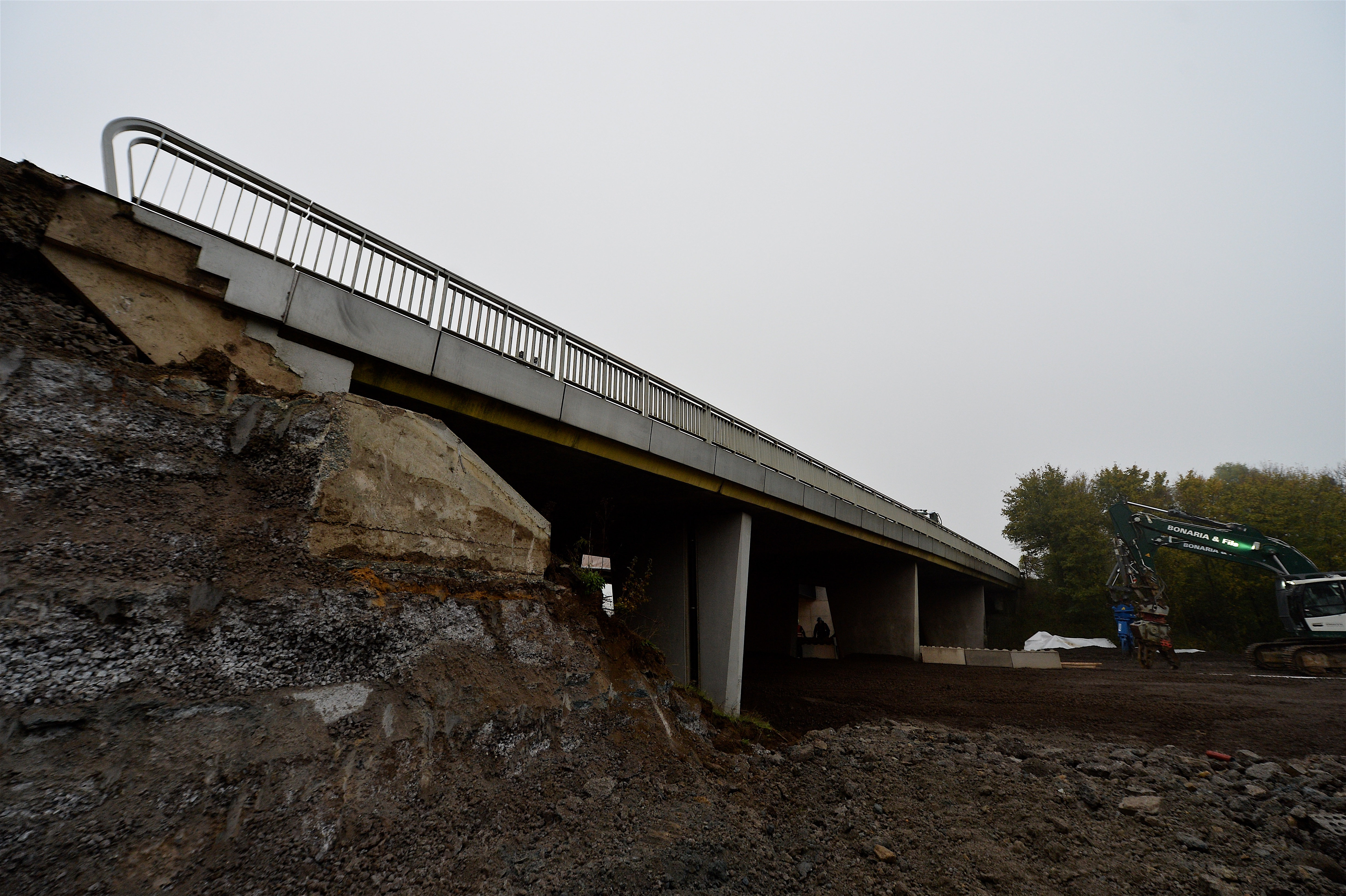 Travaux de démolition du pont sur l’A3 entre Kockelscheuer et B