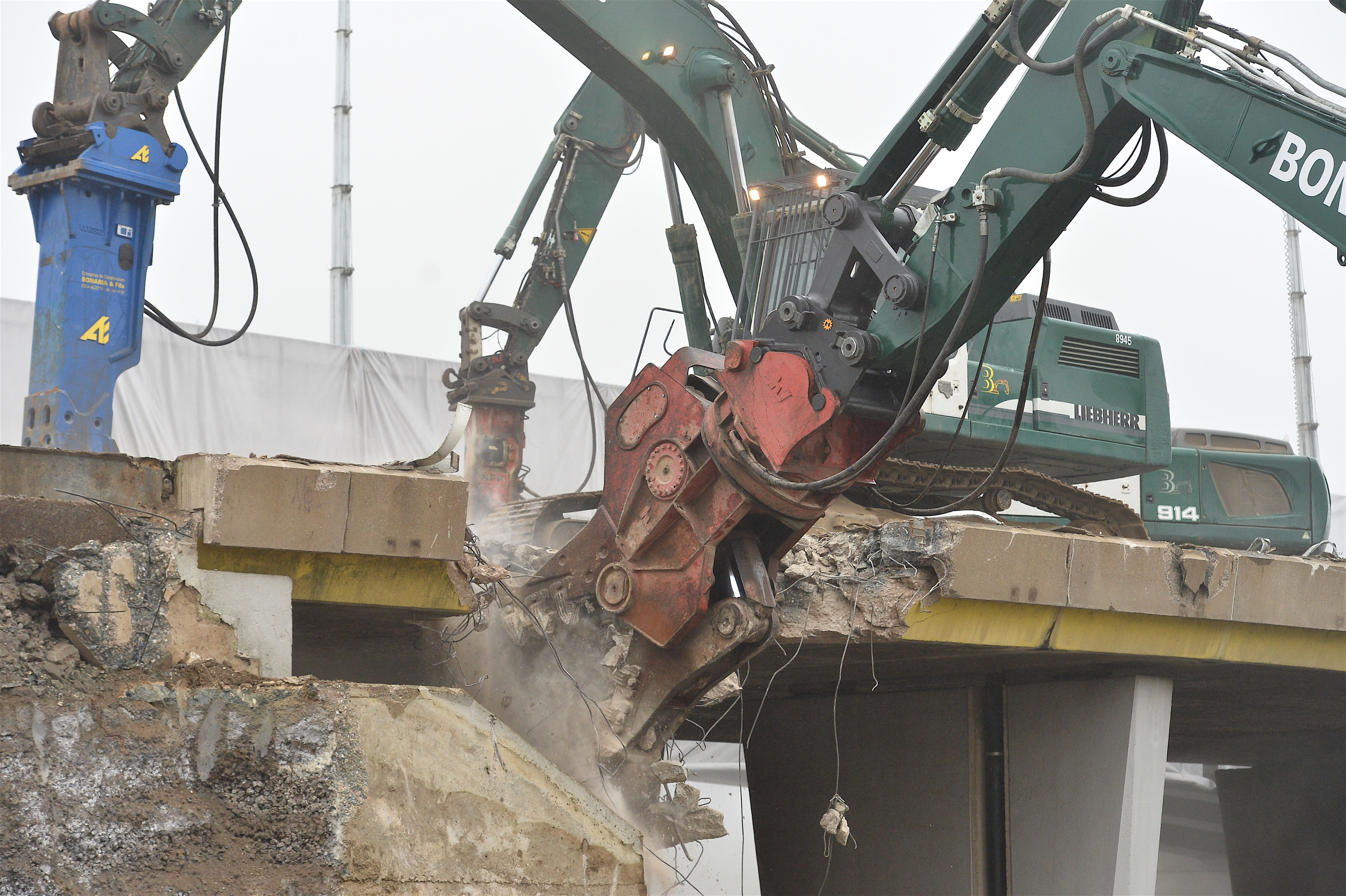 Travaux de démolition du pont sur l’A3 entre Kockelscheuer et B