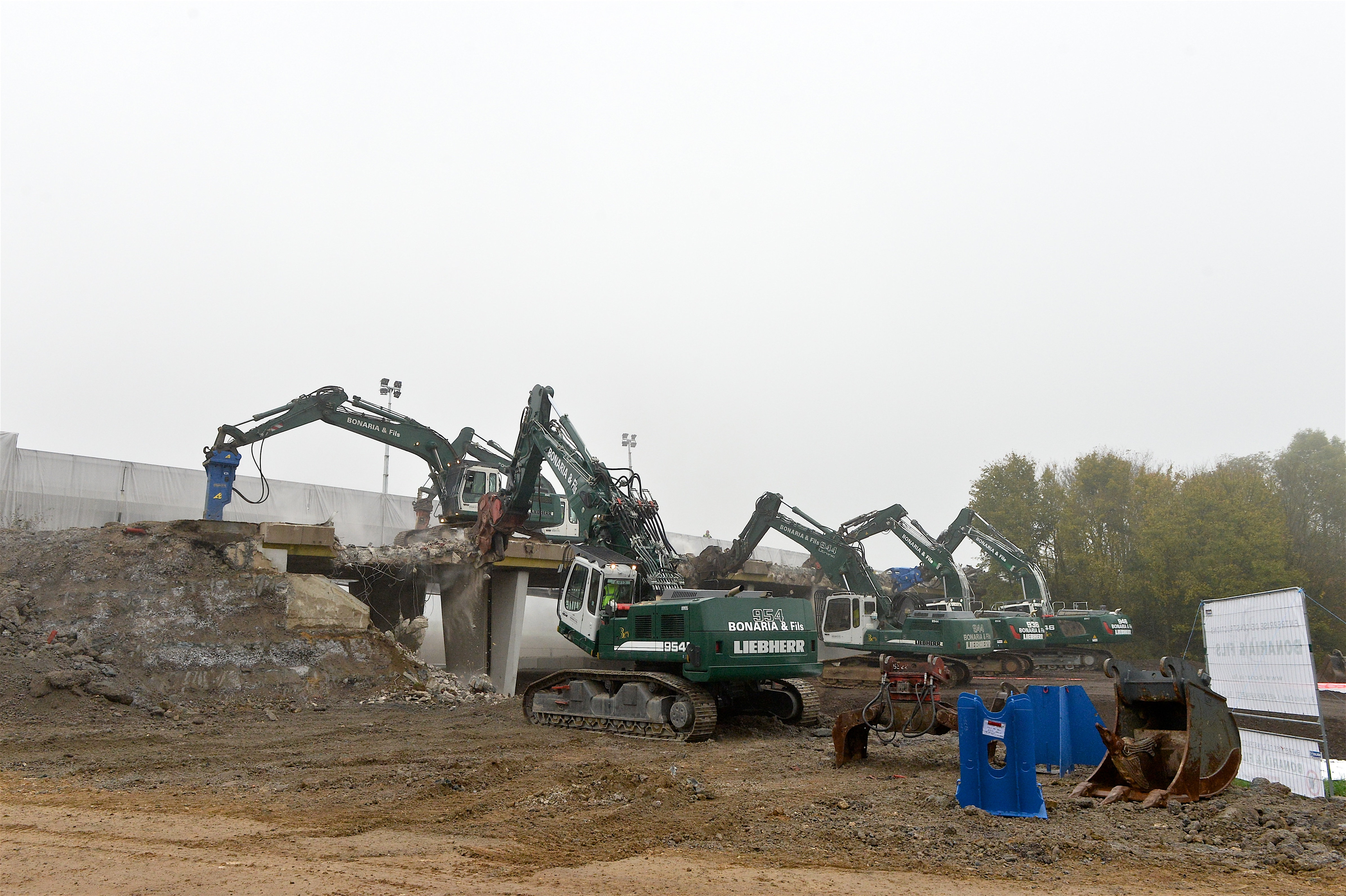 Travaux de démolition du pont sur l’A3 entre Kockelscheuer et B