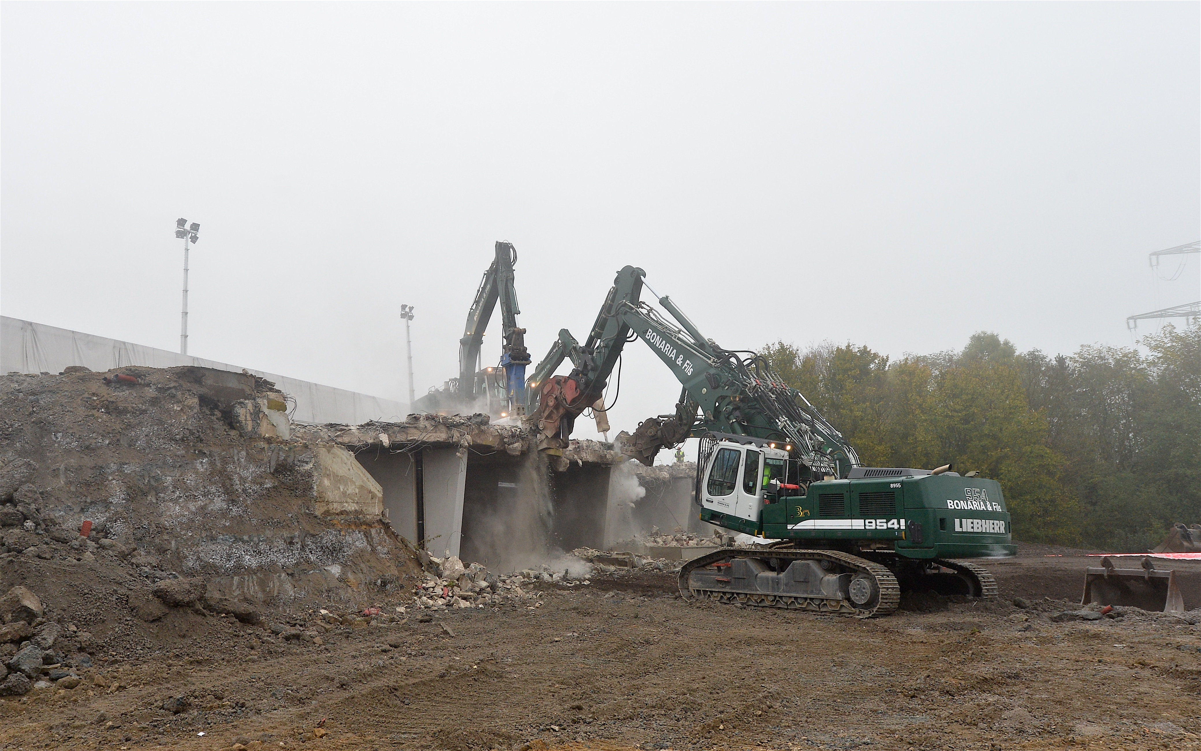 Travaux de démolition du pont sur l’A3 entre Kockelscheuer et B