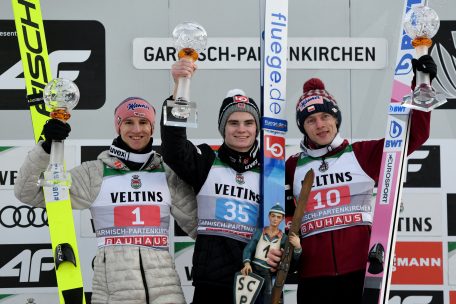 Skispringen / Geiger-Party in Garmisch: Platz zwei lässt Tourneetraum leben