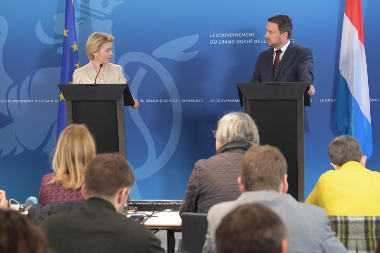 EU-Kommissionspräsidentin / Ursula von der Leyen sprach mit Xavier Bettel über Klimaschutzpläne