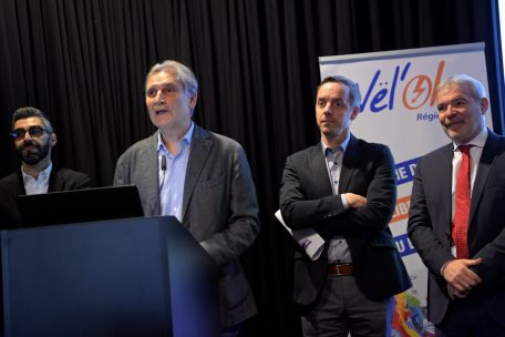 V.l.n.r.: CIGL-Esch-Koordinator Carlos Breda, CIGL-Esch-Präsident Fritz Remackel, Bürgermeister Georges Mischo und Arbeitsminister Dan Kersch