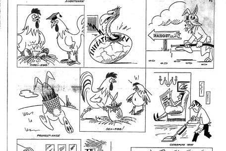 Persiflage zur Abtreibungsdebatte, Luxemburger Wort, Ende M&auml;rz 1975, im Mikrofilmformat nicht genau datierbar