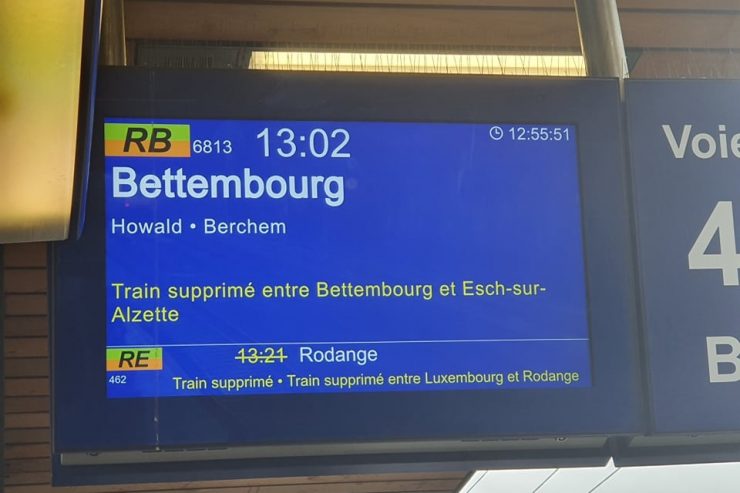 UPDATE / Bahnstrecke zwischen Bettemburg und Esch/Alzette ist wieder frei