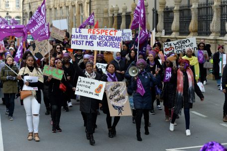 Beim Frauenstreik am letzten Samstag haben sich auch Frauen afrikanischer Abstammung für ihre Rechte eingesetzt