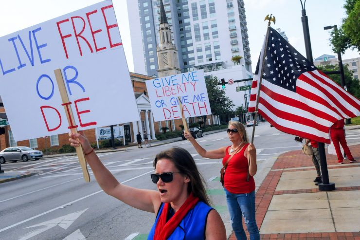 USA / Trump heizt in Corona-Krise Proteste gegen Schutzmaßnahmen an
