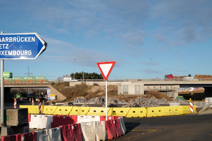 Neuer Termin / Verteilerkreis Düdelingen-Büringen ab Anfang Juli einspurig befahrbar