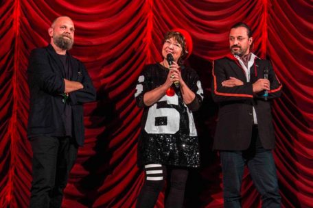 Regisseur Wolfgang Fischer mit Bady Minck und Alexander Dumreicher-Ivanceanu von &bdquo;Amour fou&ldquo;