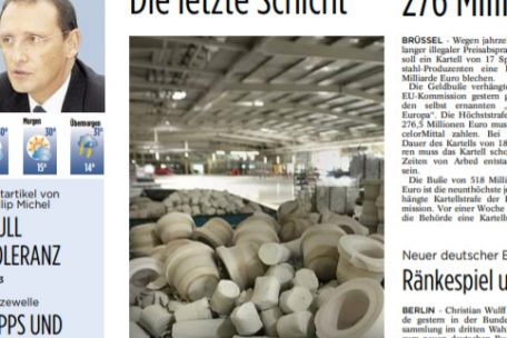 Die erste Seite des Tageblatt vom 1. Juli 2010