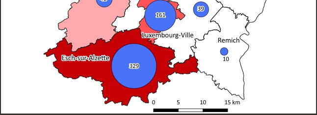 Corona-Krise / Covid-19-Karte: Im Kanton Esch grassiert die Seuche am heftigsten