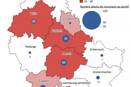 Im sozial schwächeren Kanton Esch ist die Zahl der Neuinfektionen mit einem prozentualen Anteil von 0,18 Prozent der Gesamtbevölkerung am höchsten. Eine Untersuchung über soziale Ungleichheiten im Zusammenhang mit Covid-19 will das Statec erst frühestens im Oktober veröffentlichen.
