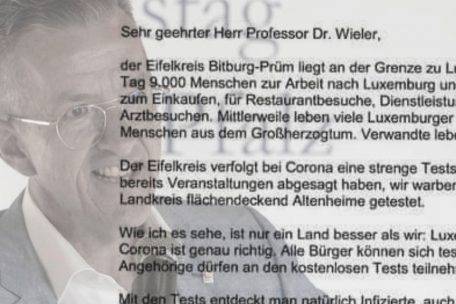 Risikogebiet Luxemburg / „Antwort wie von Radio Eriwan“: Landrat von Bitburg-Prüm beschwert sich beim RKI