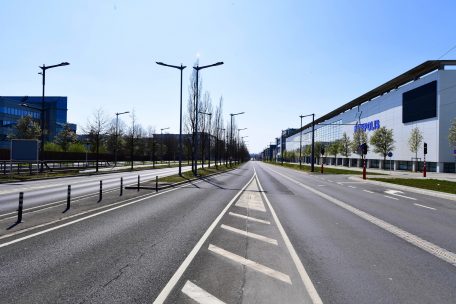 Leere Stra&szlig;en w&auml;hrend des Lockdowns
