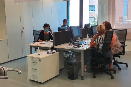 Das Contact-Tracing-Team im Einsatz