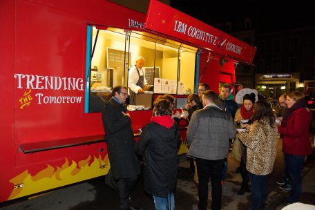 2014 machte ein Food-Truck von IBM in Esch halt. Die Rezepte waren von einer Maschine erfunden worden.
