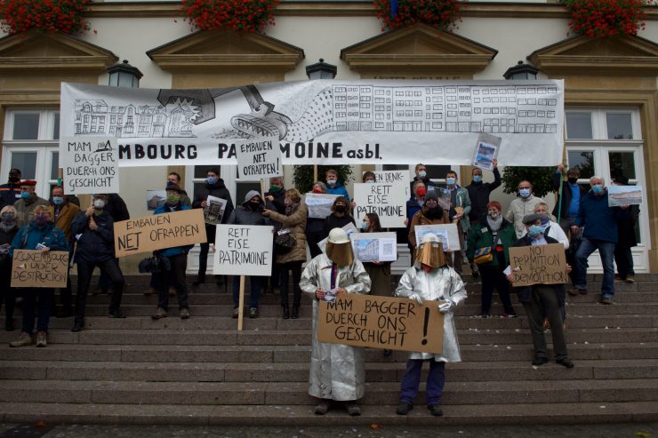 Denkmalschutz / Vereint im Kampf um das Bauerbe: 18 Organisationen demonstrieren in Luxemburg-Stadt