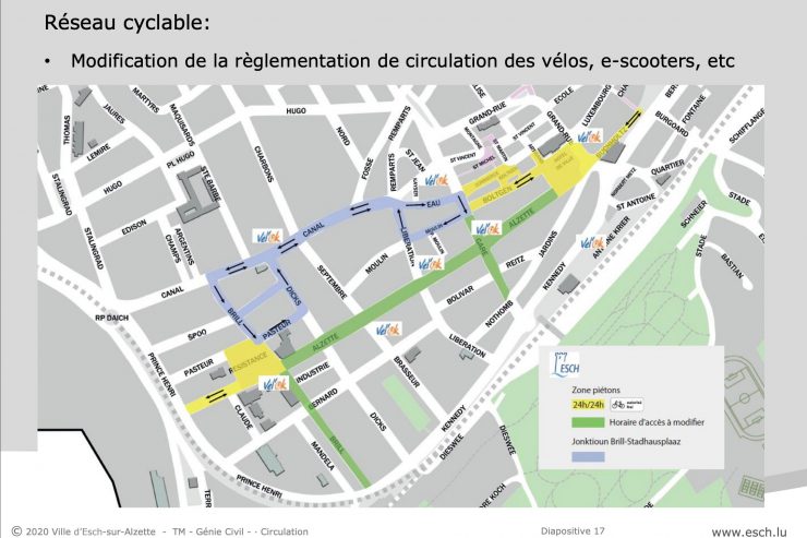 Pressekonferenz / Fahrradverbot in der Alzettestraße in Esch von 10 bis 20 Uhr bestätigt