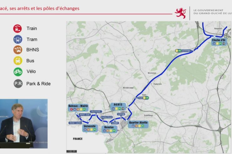 „Schnelle Tram“ / Bus statt Bahn, Poller und P&R Monkeler: Pendlerverkehr soll raus aus Esch