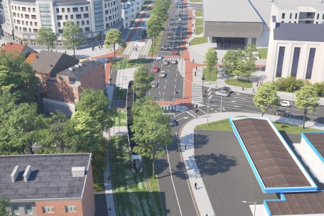 Die innerstädtische Tram in Lallingen