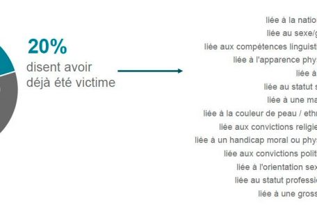 20 Prozent der Befragten wurden Opfer einer Diskriminierung &ndash; am h&auml;ufigsten war die Nationalit&auml;t die Ursache. (In der Tabelle &uuml;bersteigen die Angaben insgesamt 100 Prozent, da auch Mehrfachdiskriminierungen angegeben werden konnten.)