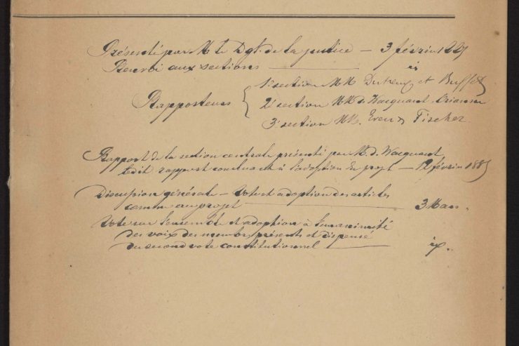 Parlamentsgeschichte online / Kammer mit offenen Schränken