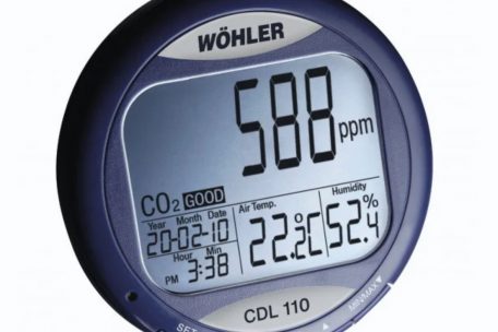 Einer der CO2-Messer, die das Bildungsministerium bestellt hat: Modell &bdquo;CDL 110 CO2&ldquo; der Marke W&ouml;hler