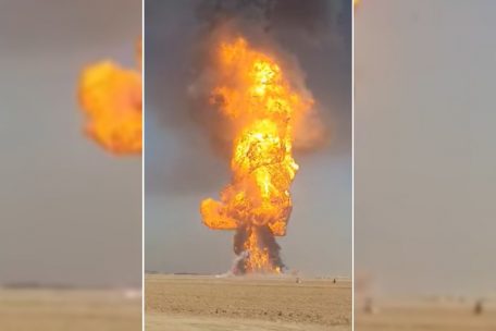 Katastrophe / Flammeninferno: Hunderte Gastankwagen explodieren an afghanischer Grenze