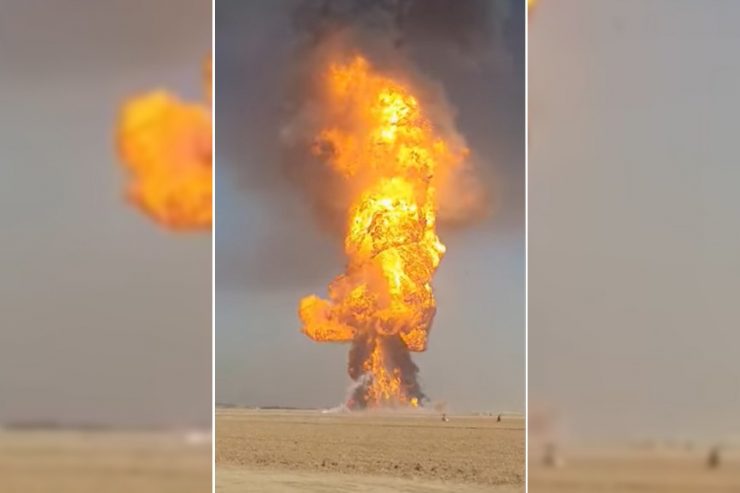 Katastrophe / Flammeninferno: Hunderte Gastankwagen explodieren an afghanischer Grenze