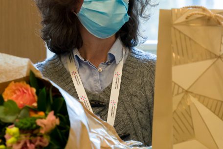 Nach ihrer Rückkehr am 8. März wird Monica Valente von Premierminister Xavier Bettel und Gesundheitsministerin Paulette Lenert für ihren Einsatz geehrt