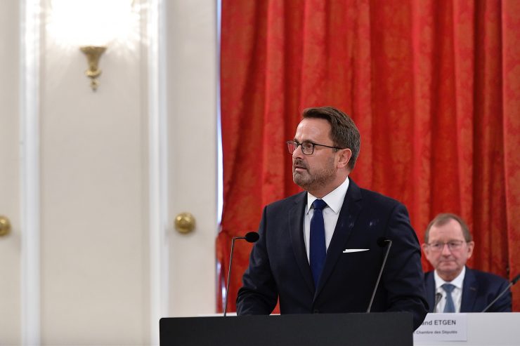 Xavier Bettel / Rede zur Lage der Nation auf viertes Trimester verschoben