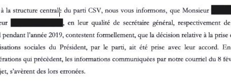 Der Schatzmeister und der Generalsekret&auml;r bestreiten, mit der Entscheidung einverstanden gewesen zu sein