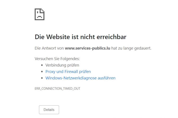impfen.lu / „Die Website ist nicht erreichbar“: Online-Registrierung mit Startschwierigkeiten