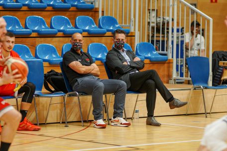 Wieder vereint: Nach einem Jahr als Head-Coach bei den Musel Pikes kehrte Chris Wulff (l.) als Assistant-Coach an die Seite von Pascal Meurs (r.) zur&uuml;ck