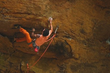 F&uuml;r die Schl&uuml;sselstelle ben&ouml;tigte Jay Hoffmann 16 bis 18 Versuche bis zum Durchstieg