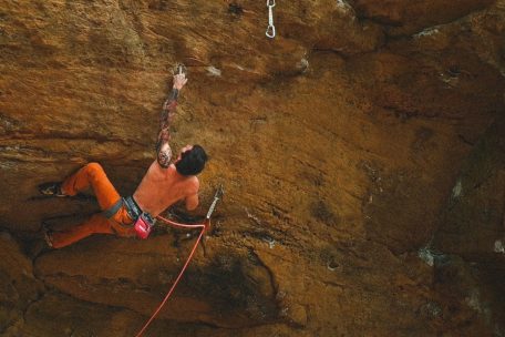 F&uuml;r die Schl&uuml;sselstelle ben&ouml;tigte Jay Hoffmann 16 bis 18 Versuche bis zum Durchstieg