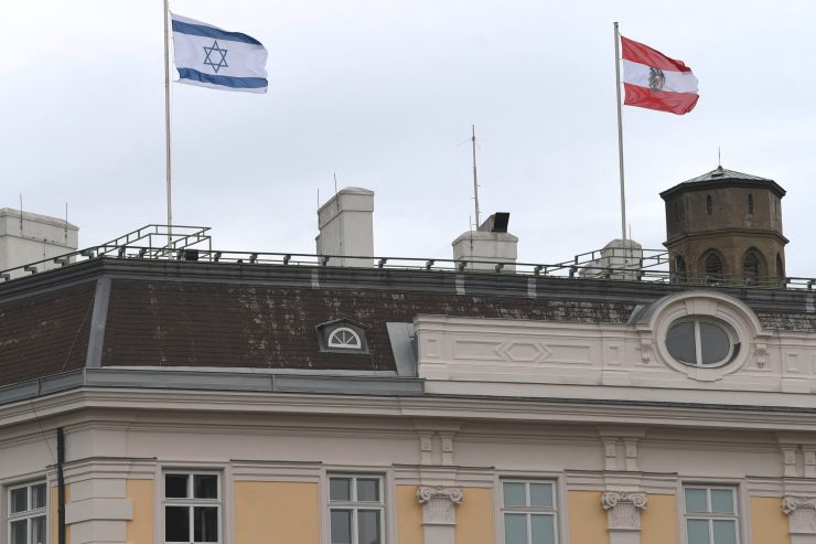 Nahost / Israel-Flagge auf Wiener Kanzleramt bringt türkischen Präsidenten auf die Palme